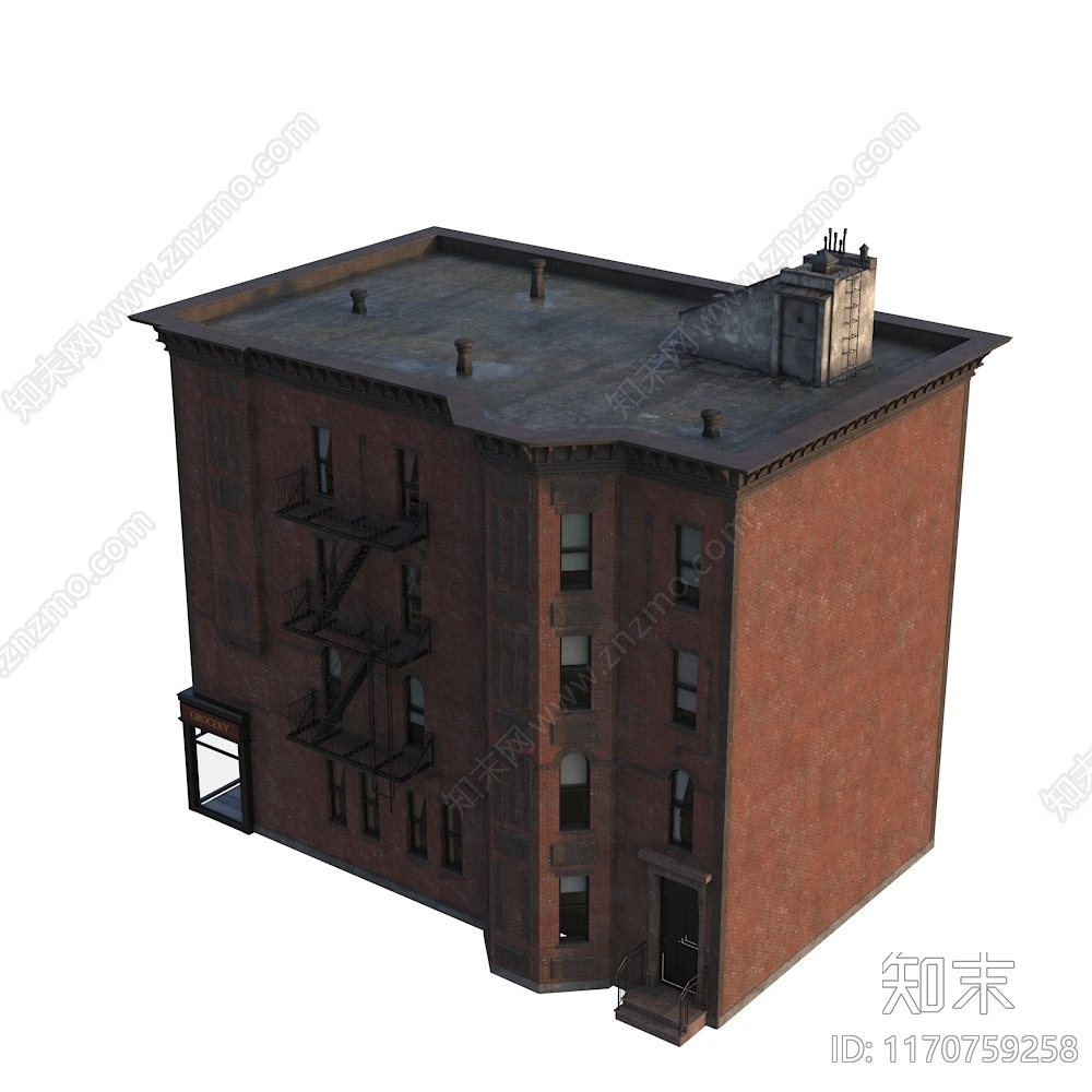 复古欧式其他商业建筑3D模型下载【ID:1170759258】