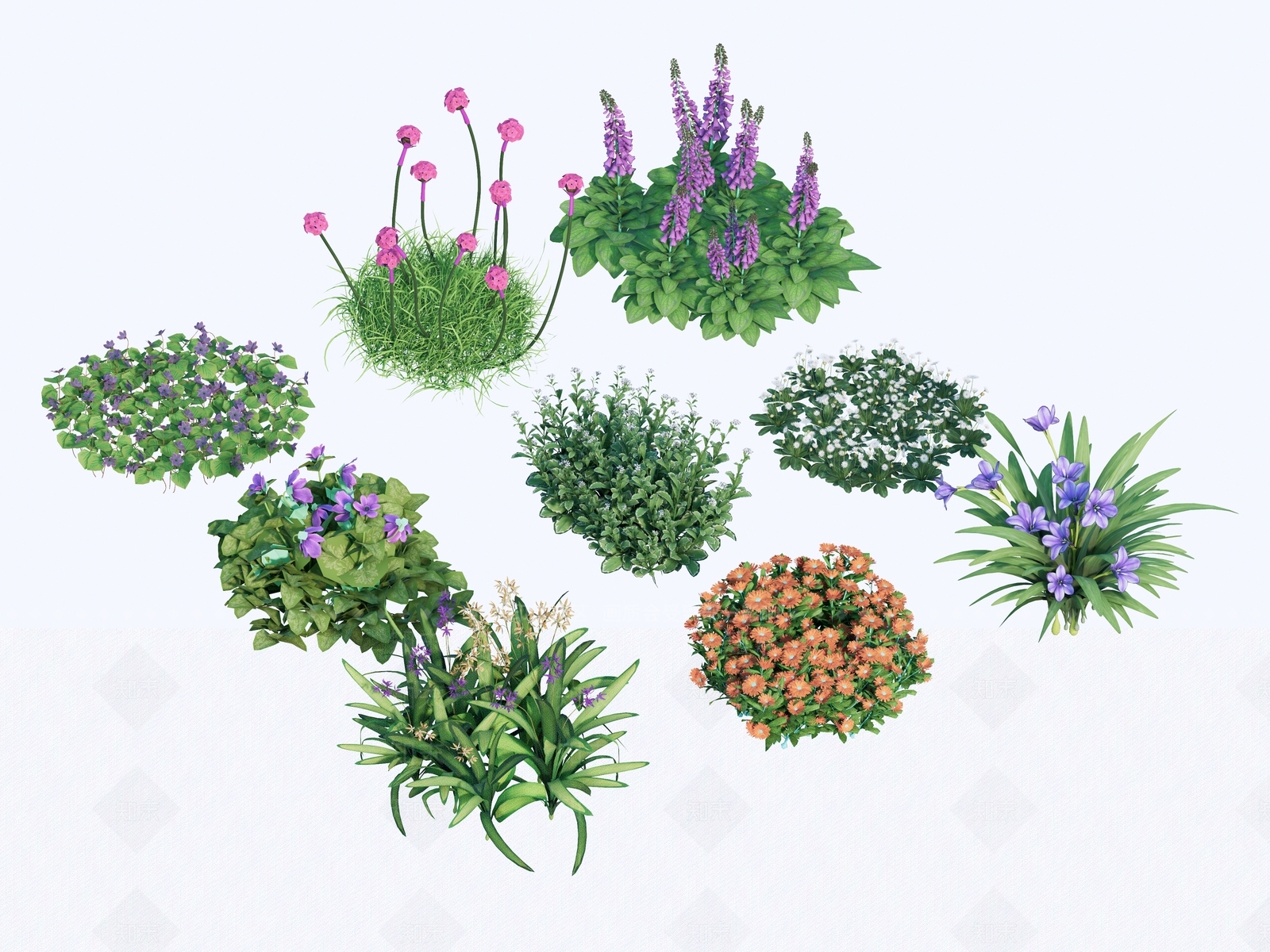 花草组合3D模型下载【ID:1170764050】
