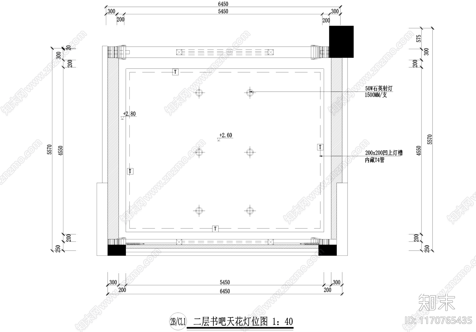 简欧书店施工图下载【ID:1170765435】