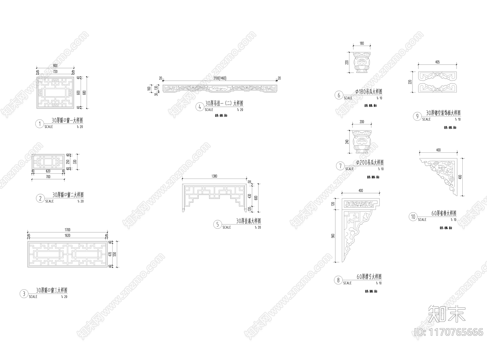 现代亭子cad施工图下载【ID:1170765666】