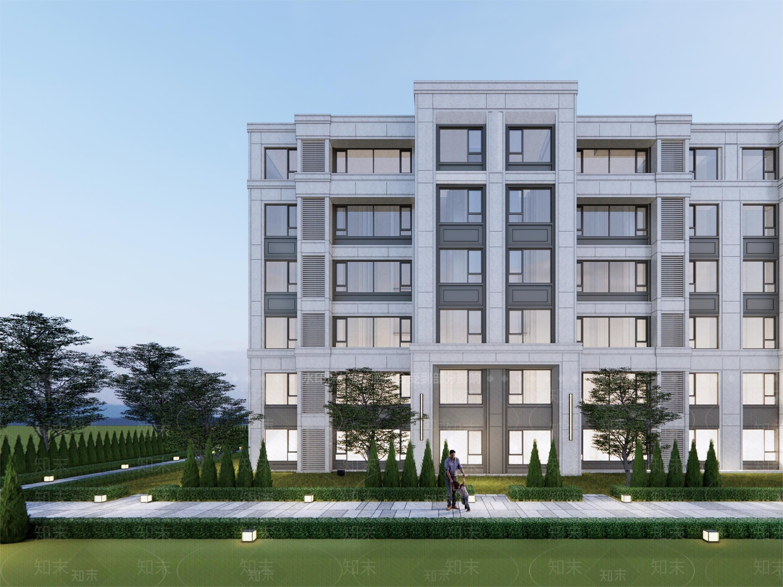 现代欧式多层住宅SU模型下载【ID:1170767476】