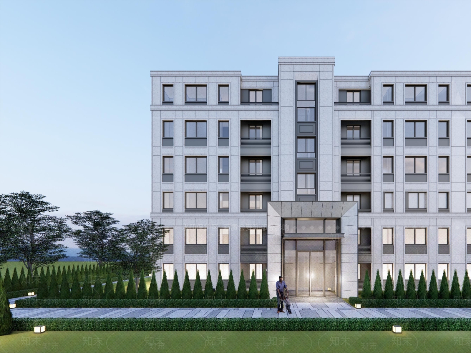 现代欧式多层住宅SU模型下载【ID:1170767476】