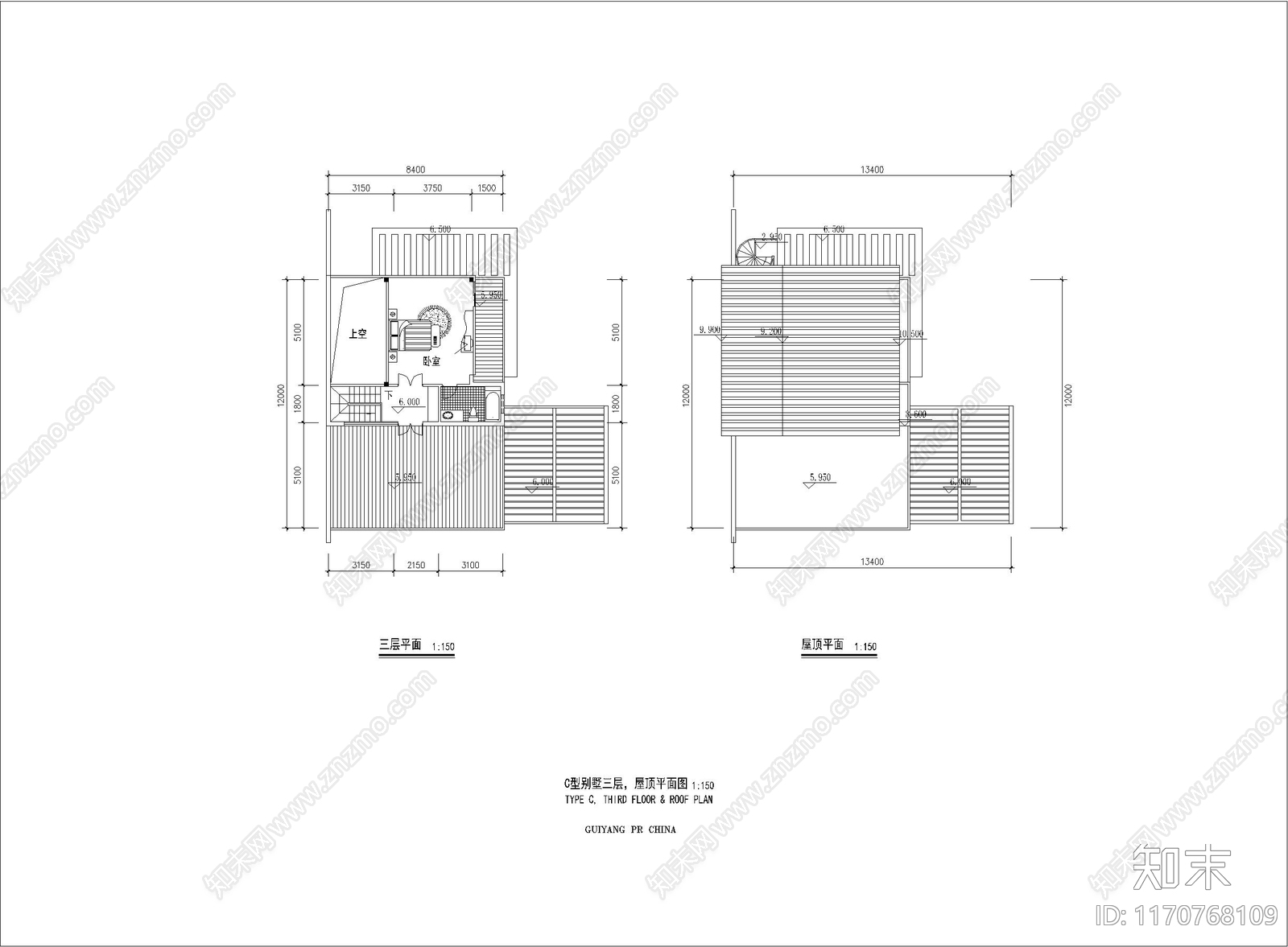 现代别墅建筑cad施工图下载【ID:1170768109】