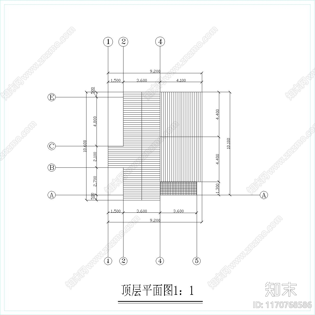 现代简欧别墅建筑施工图下载【ID:1170768586】