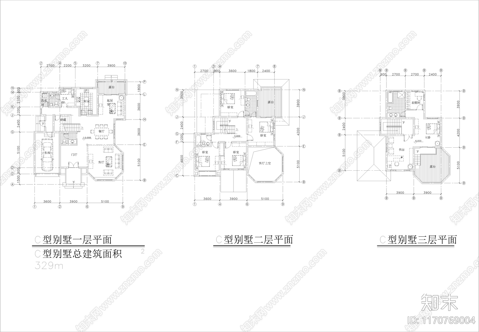 意式别墅建筑cad施工图下载【ID:1170769004】