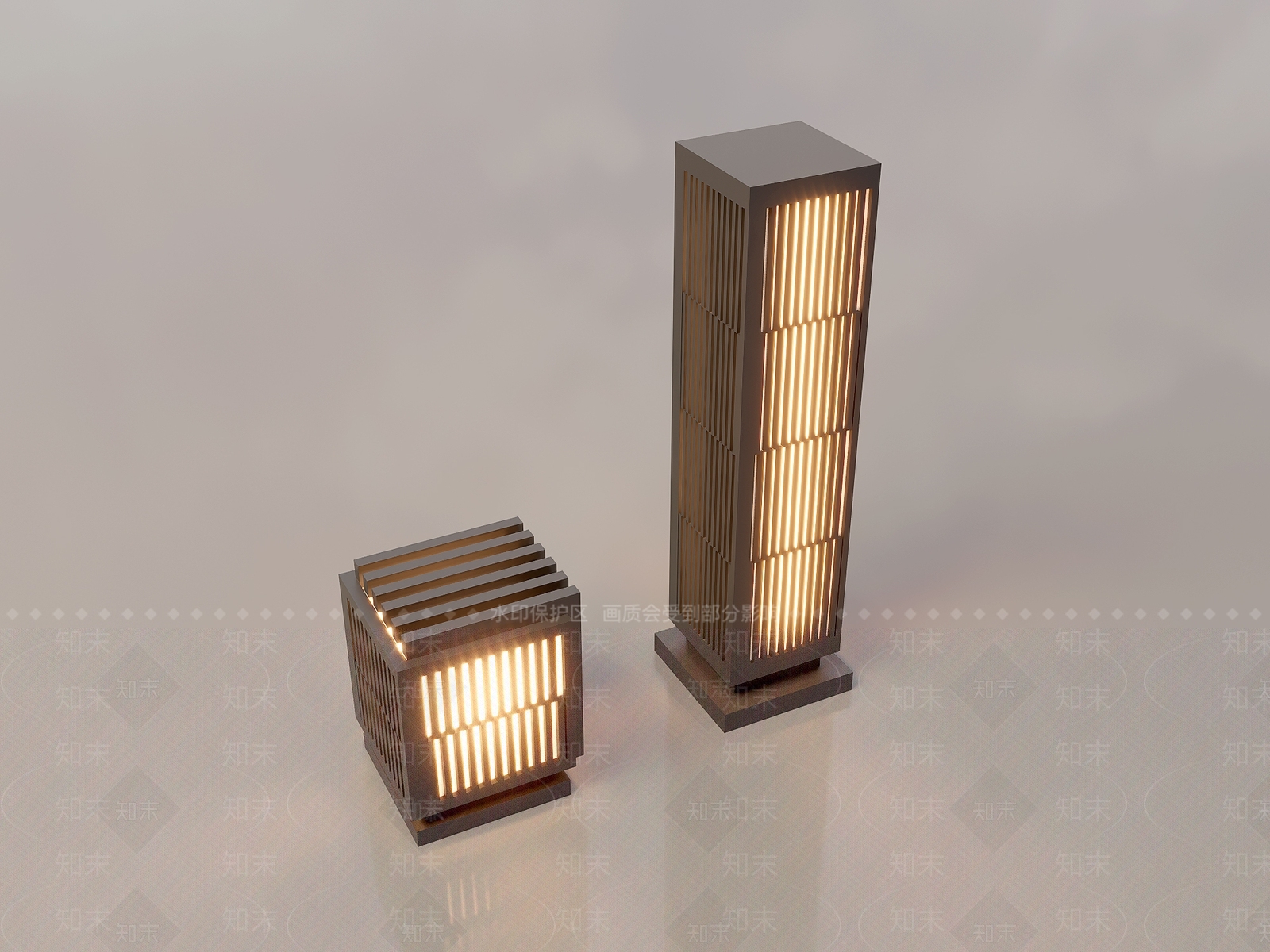 现代新中式其他户外灯3D模型下载【ID:1170775351】