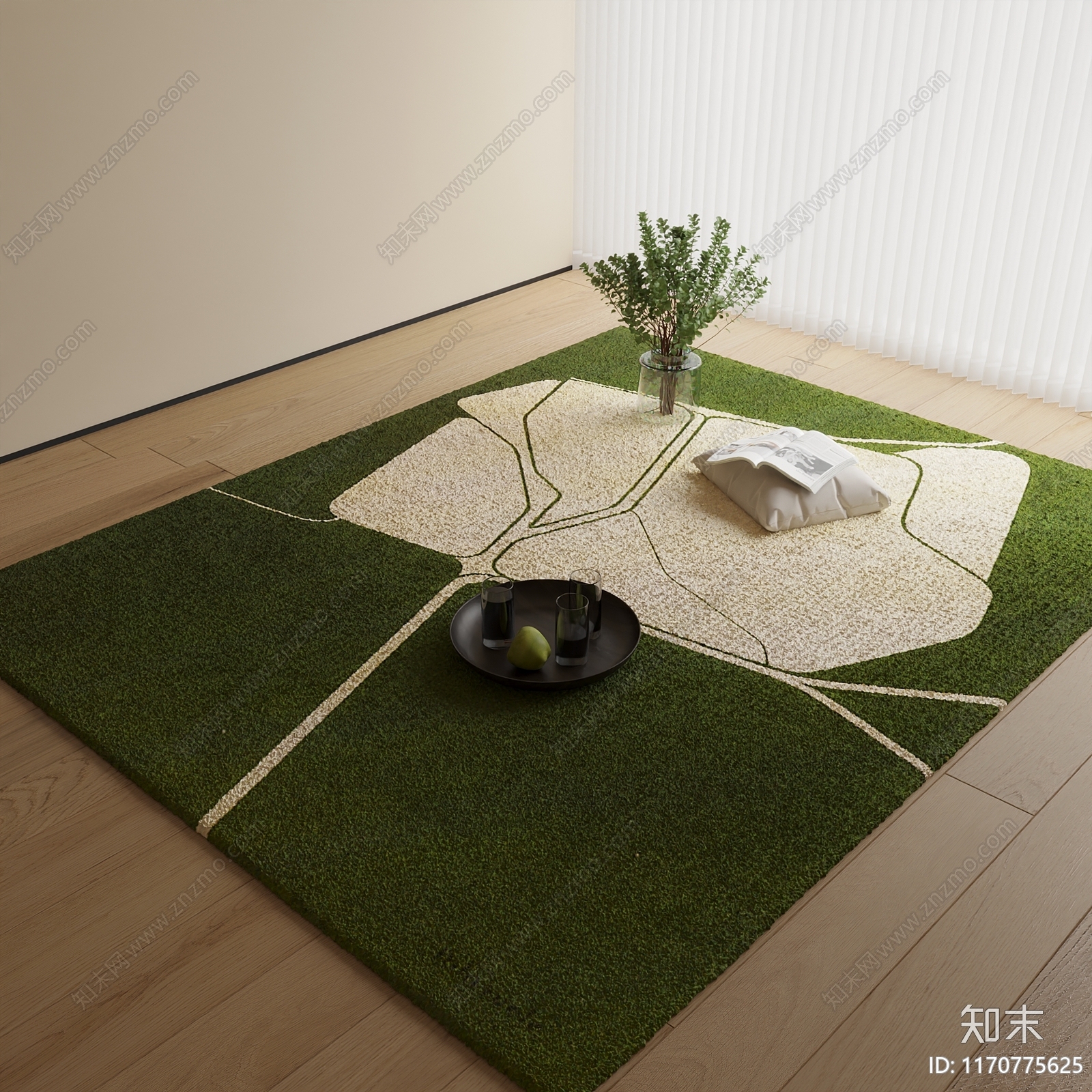 现代地毯3D模型下载【ID:1170775625】