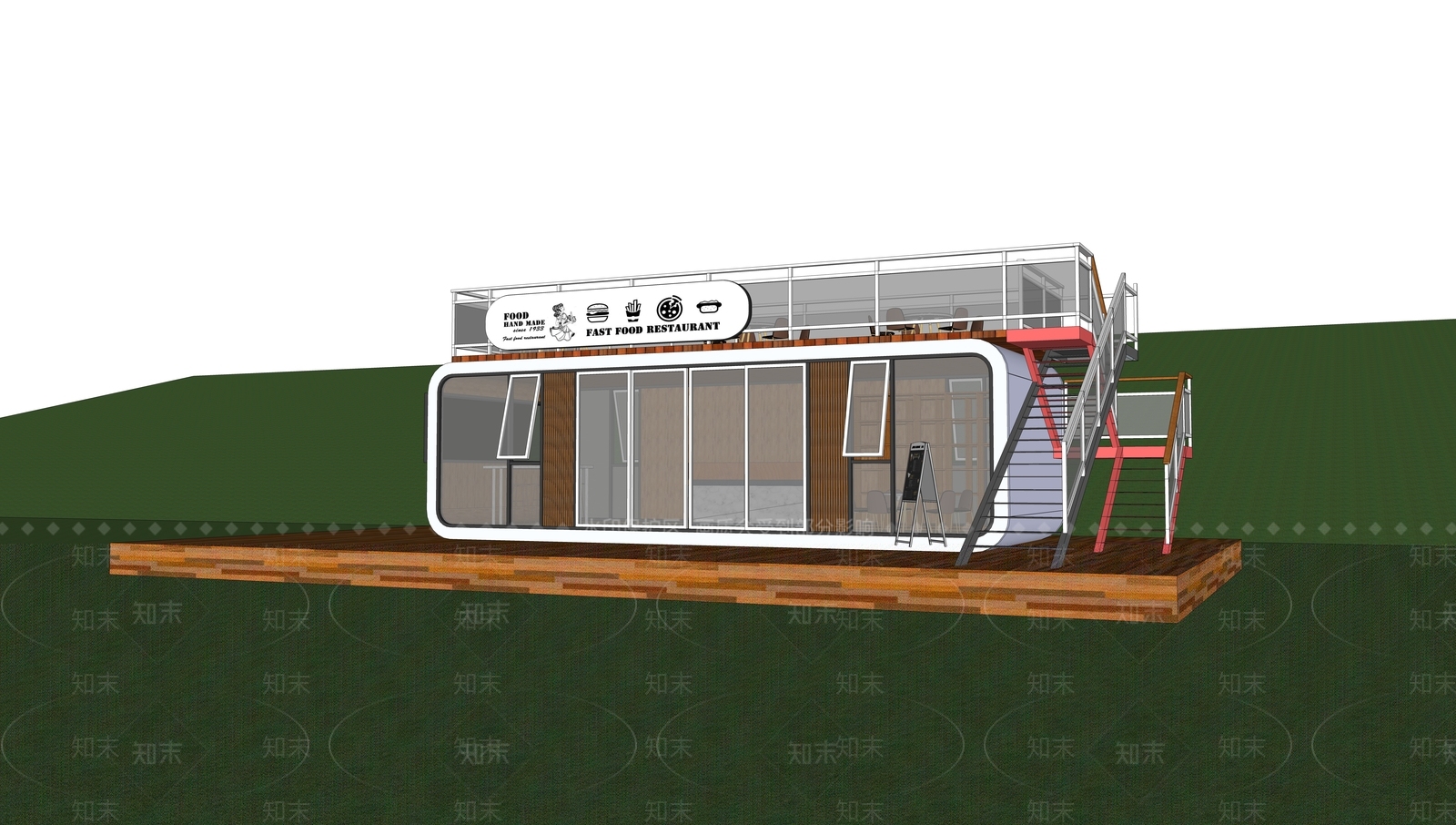 现代其他景观小建筑SU模型下载【ID:1170775887】