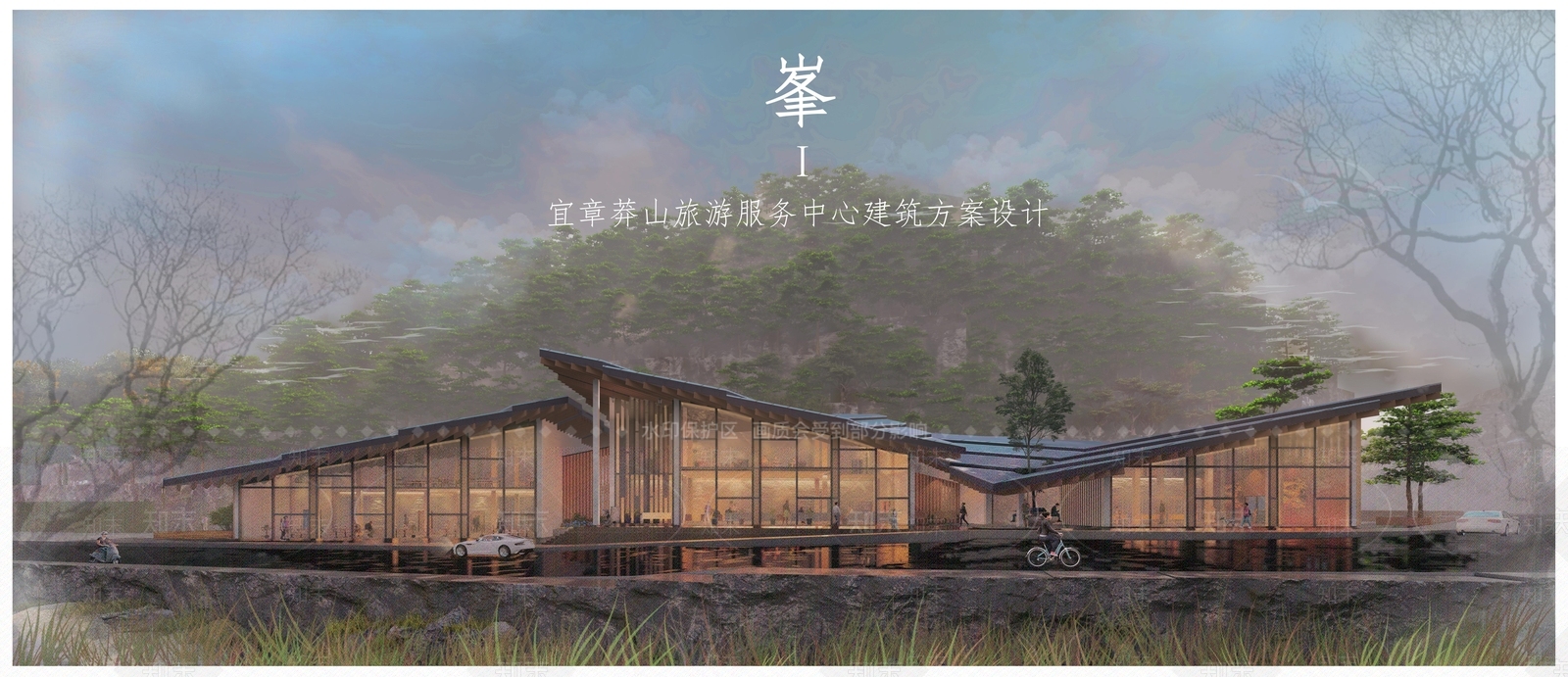 现代公共建筑SU模型草图