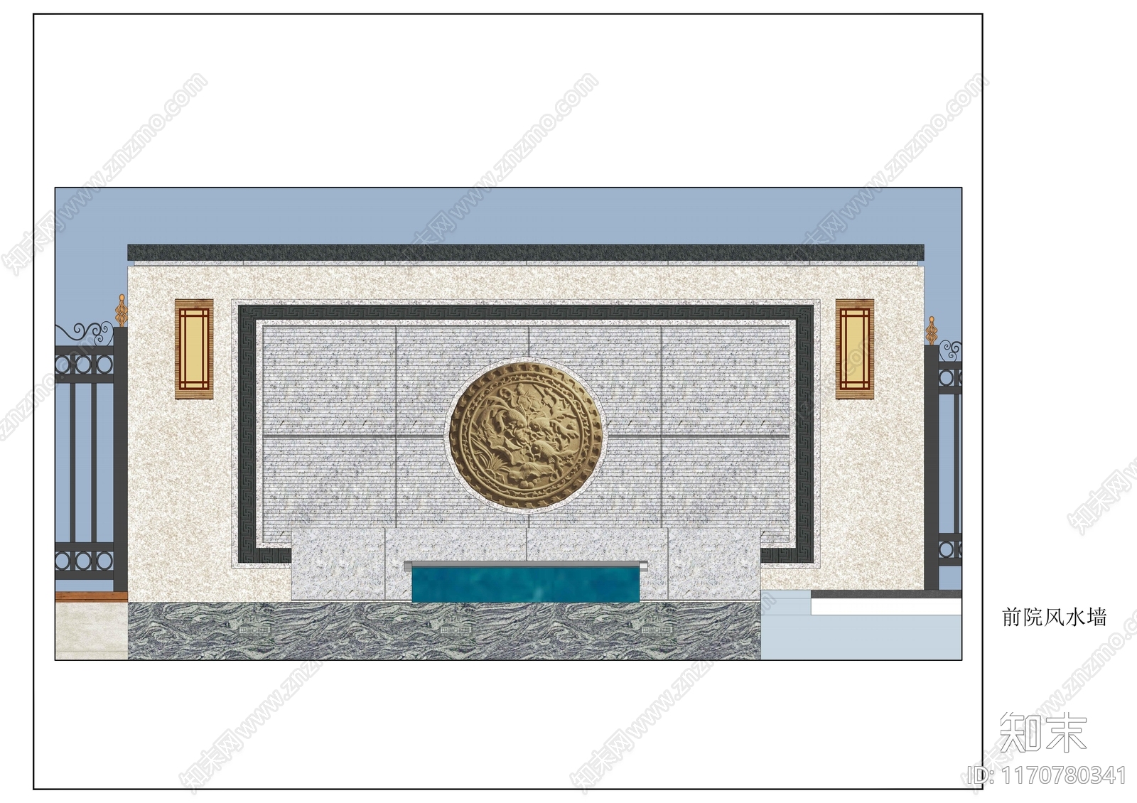 现代庭院cad施工图下载【ID:1170780341】