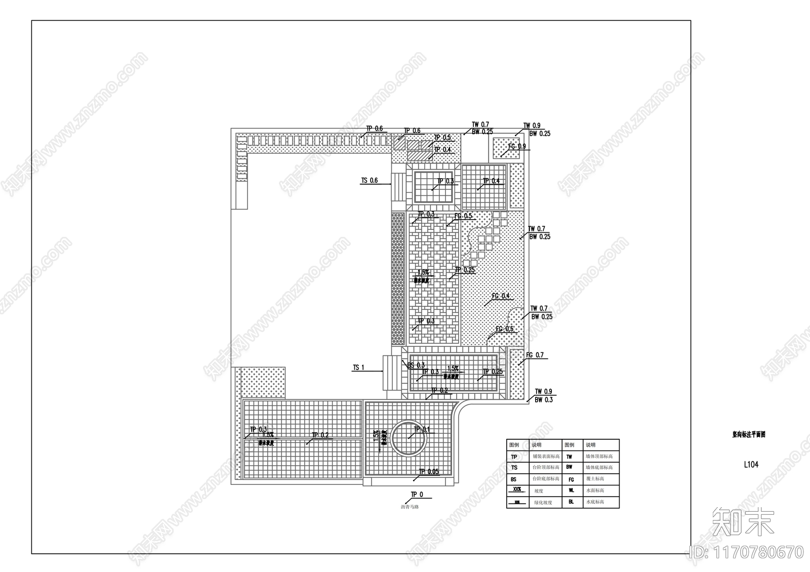 现代庭院cad施工图下载【ID:1170780670】
