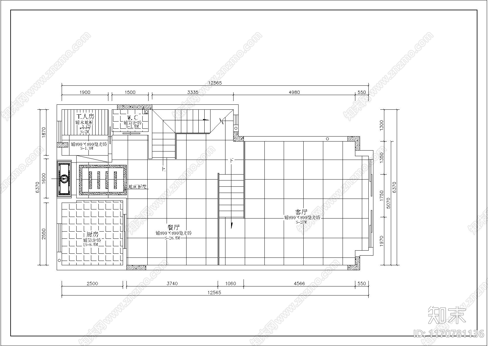 现代别墅建筑cad施工图下载【ID:1170781136】