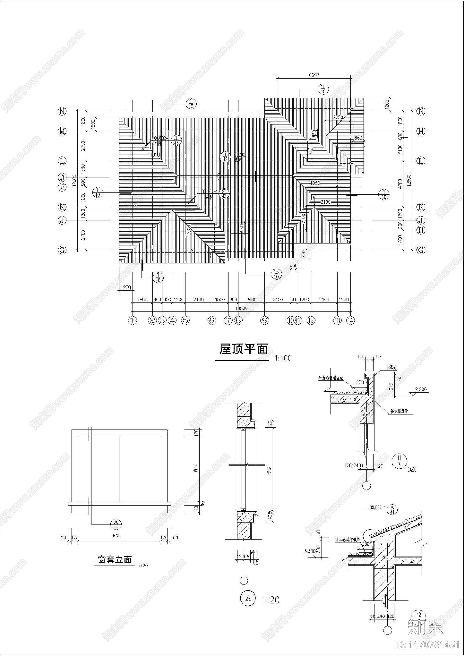 简约别墅建筑cad施工图下载【ID:1170781451】