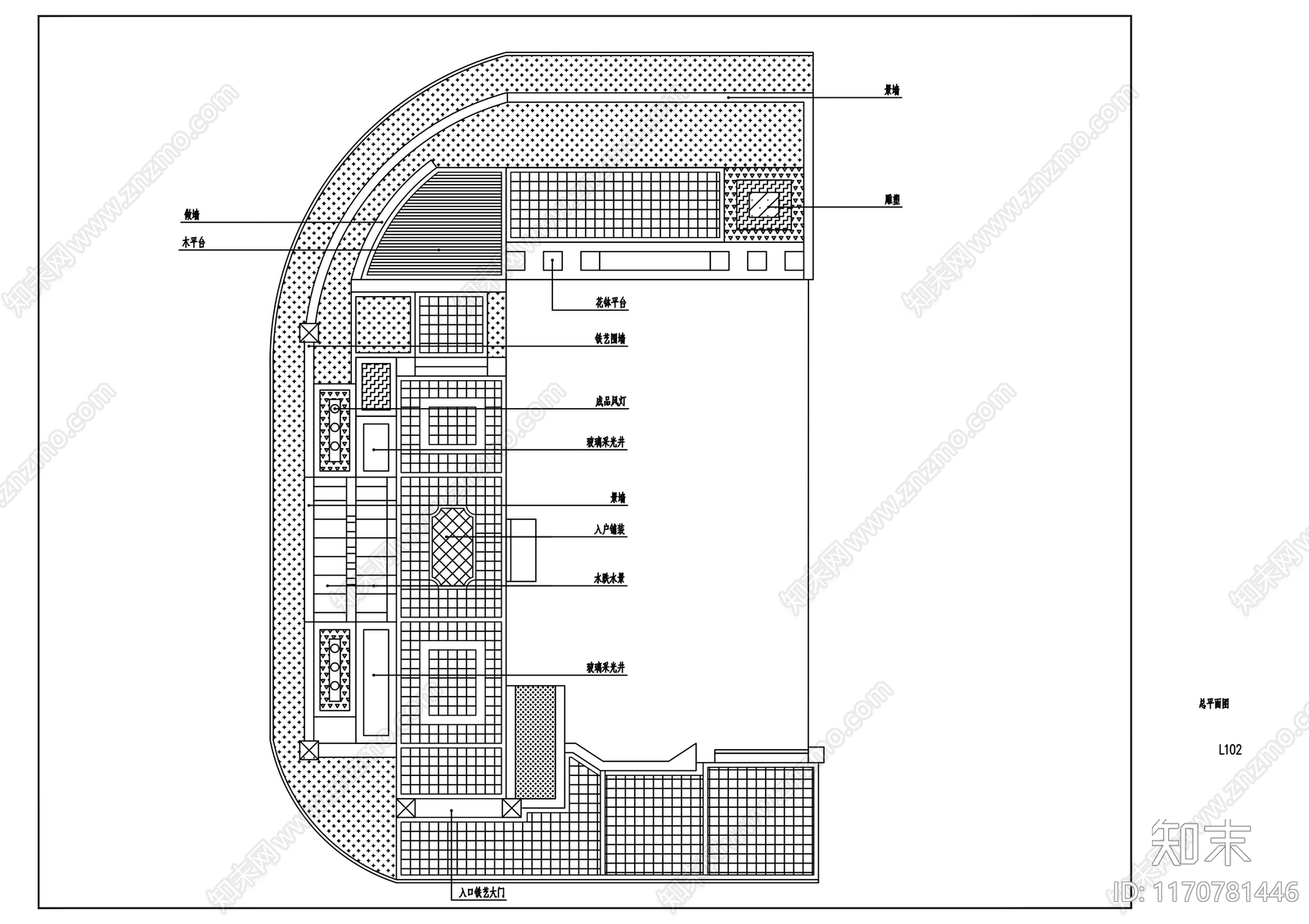 中式庭院施工图下载【ID:1170781446】