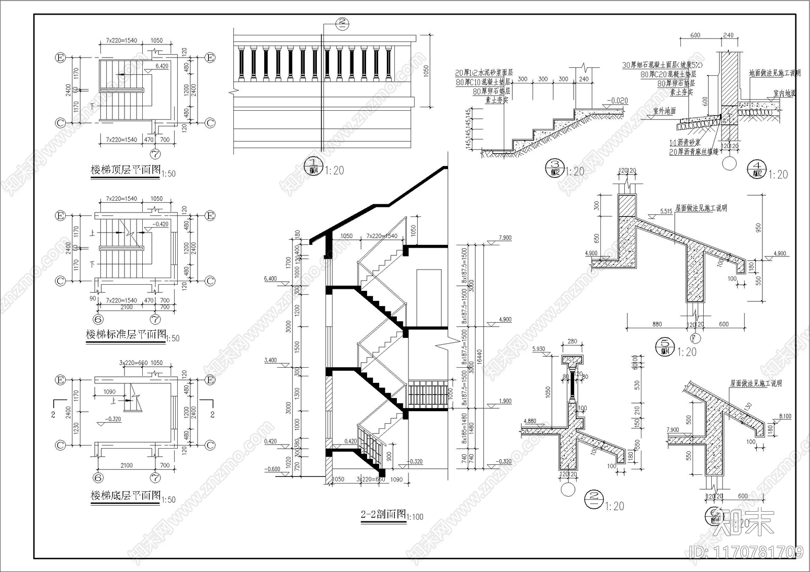 现代别墅建筑cad施工图下载【ID:1170781709】