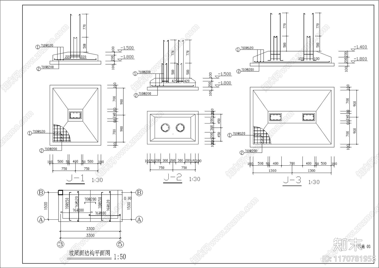 现代别墅建筑cad施工图下载【ID:1170781955】