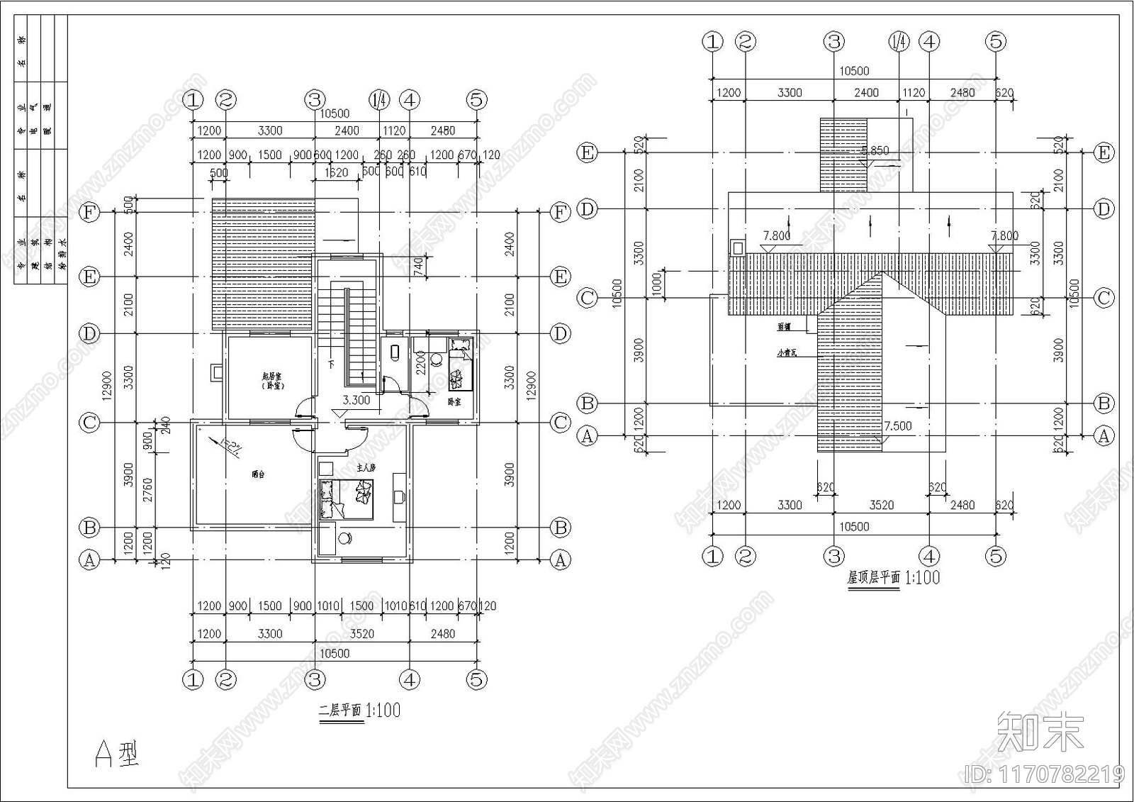 新中式中式别墅建筑施工图下载【ID:1170782219】