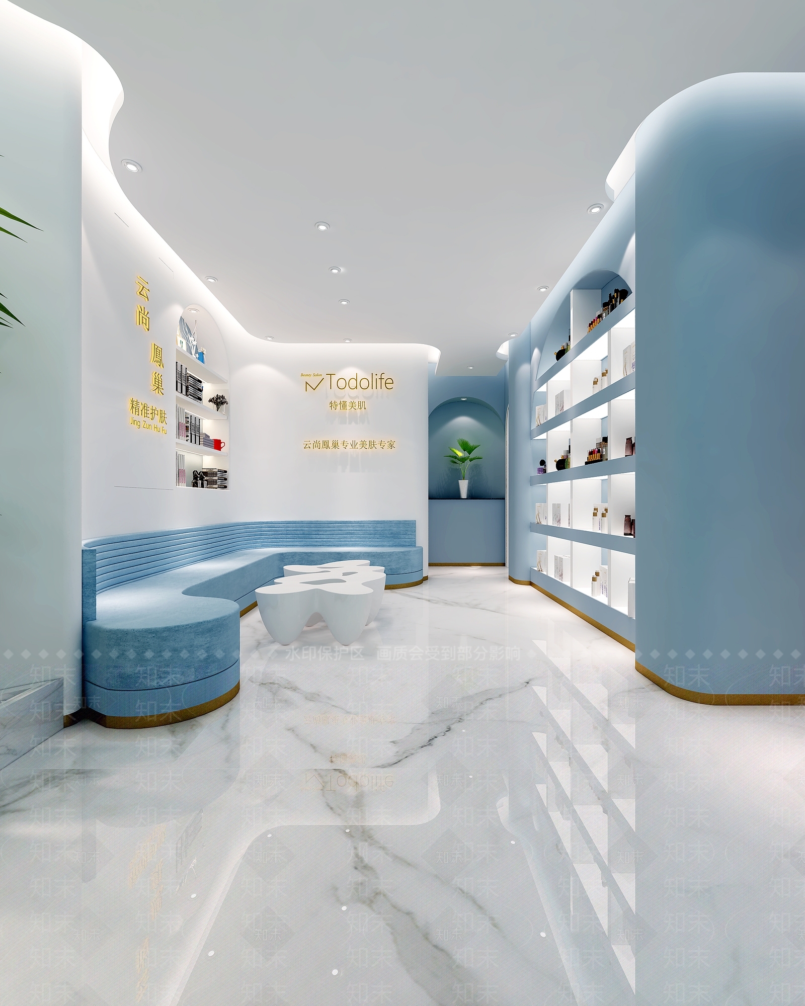 现代简约美容院3D模型下载【ID:1170782472】