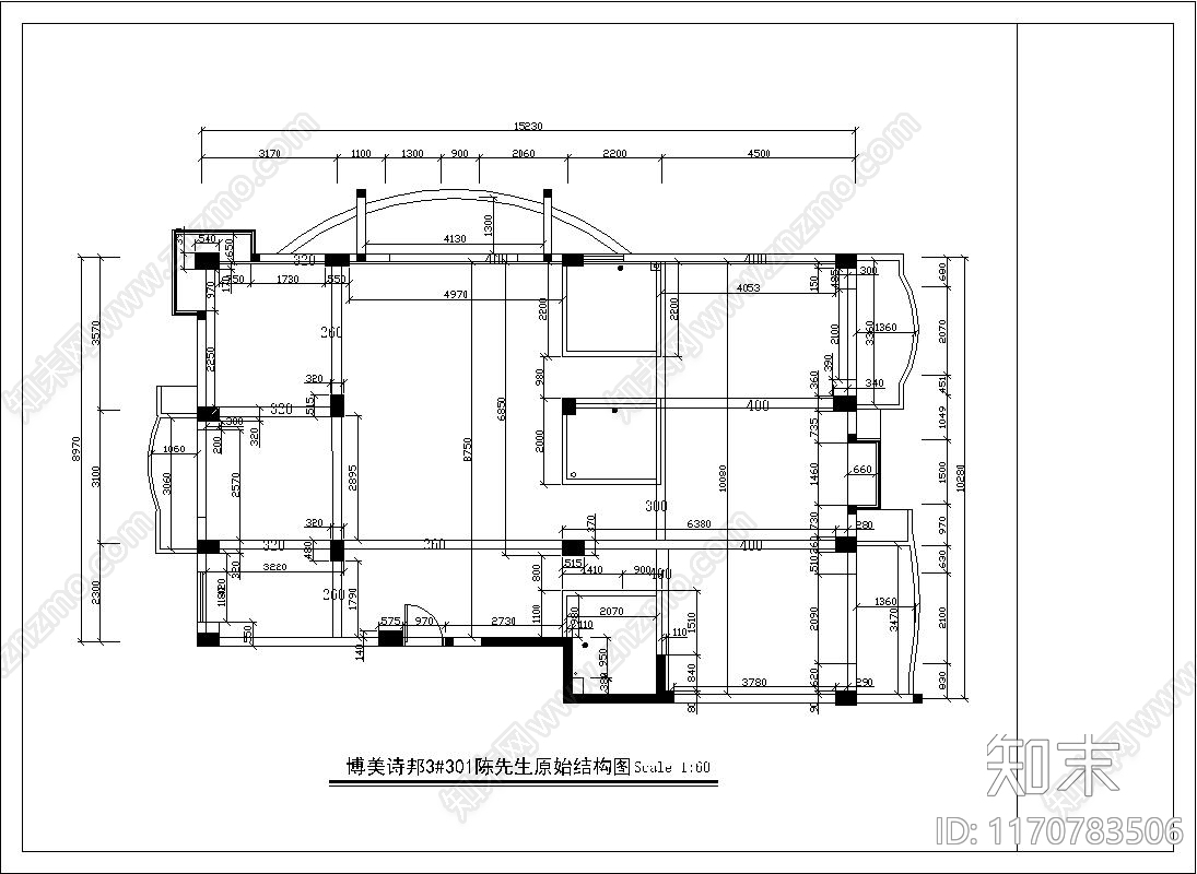 现代整体家装空间cad施工图下载【ID:1170783506】