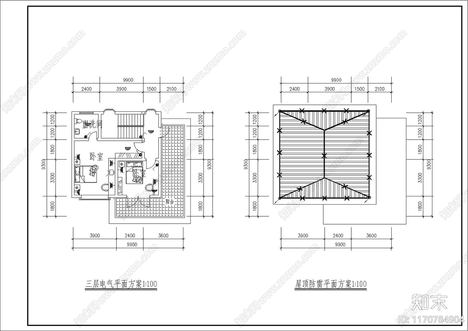 现代别墅建筑cad施工图下载【ID:1170784904】