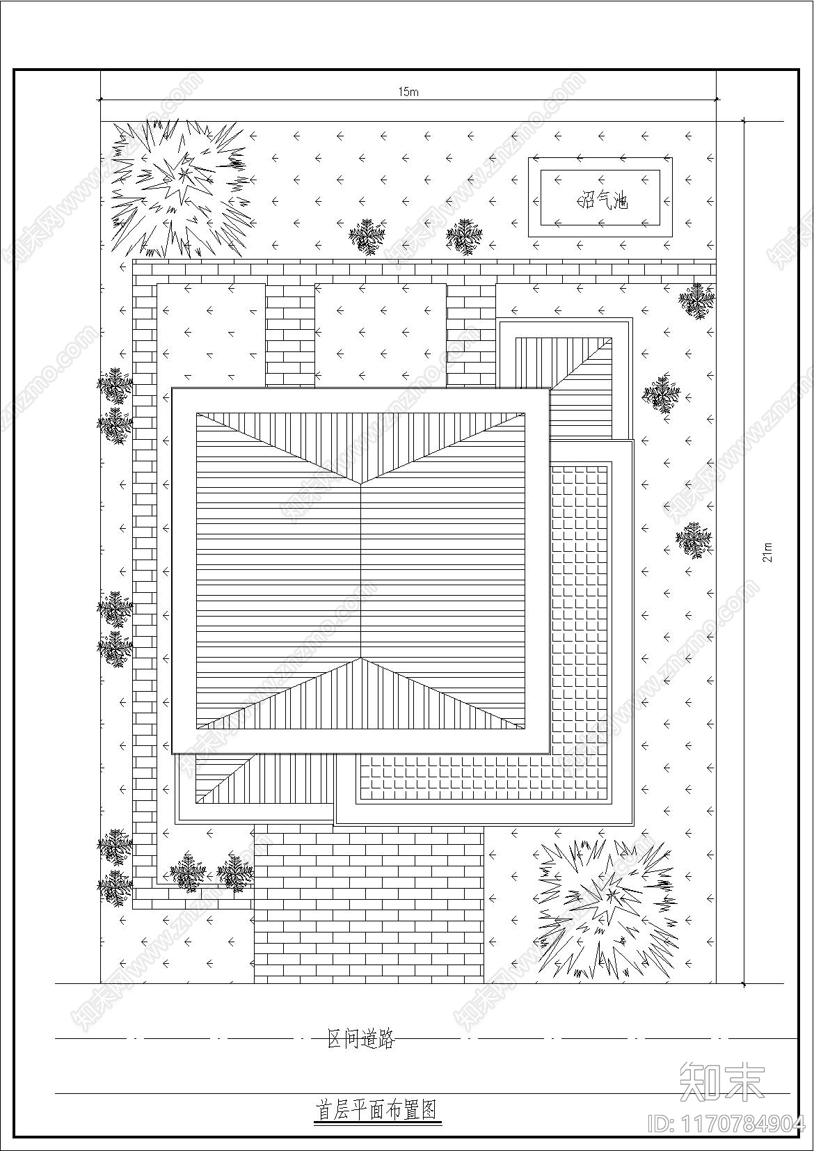 现代别墅建筑cad施工图下载【ID:1170784904】