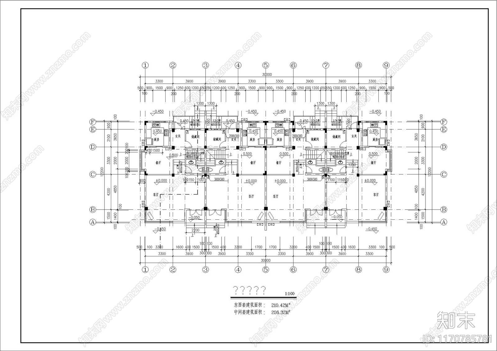 现代别墅建筑cad施工图下载【ID:1170785781】