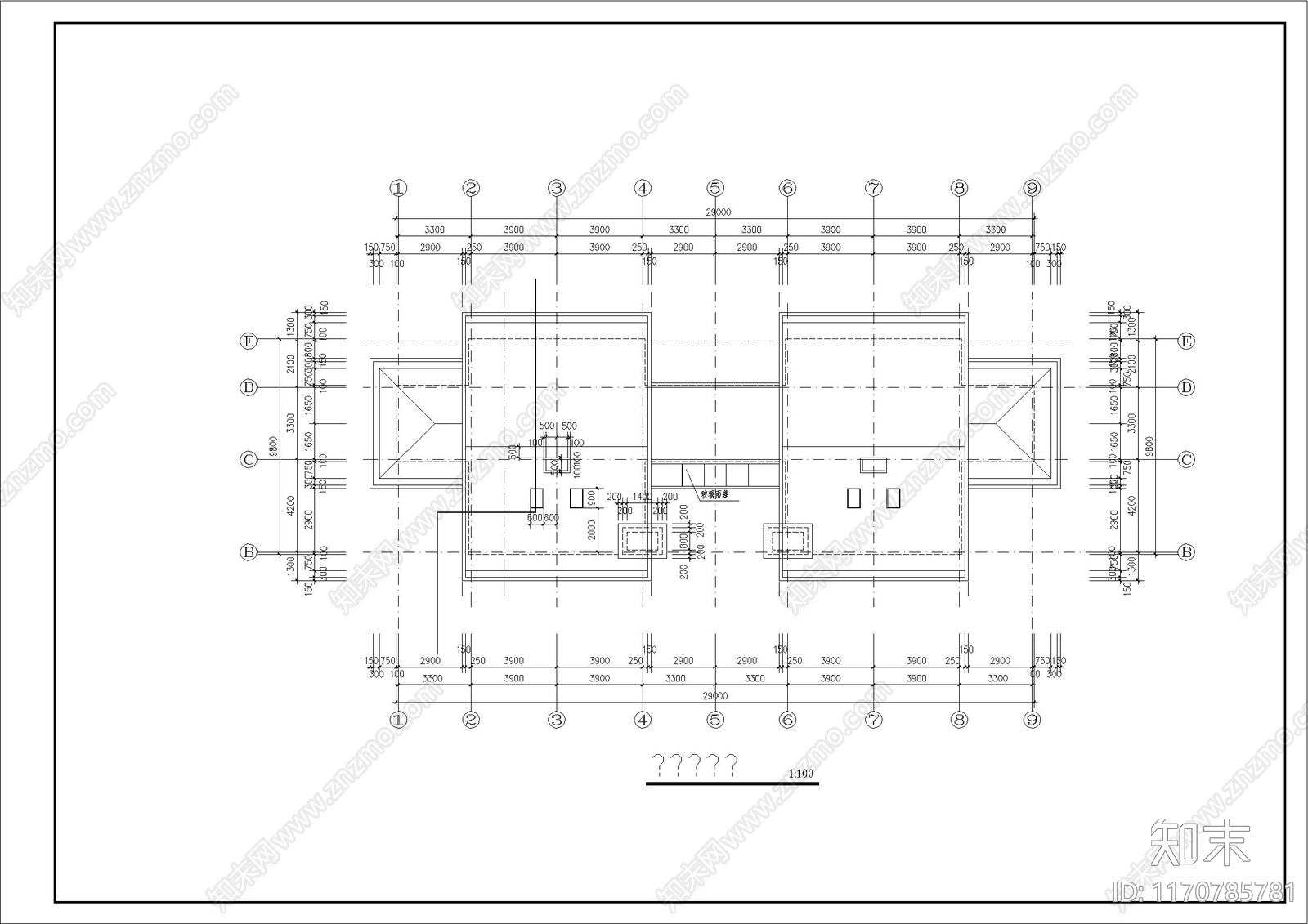 现代别墅建筑cad施工图下载【ID:1170785781】