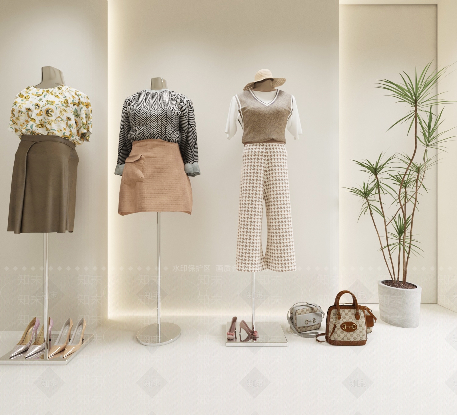 现代服装店3D模型下载【ID:1170785449】