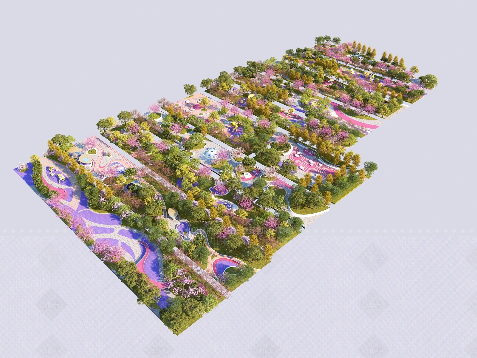 公园景观3D模型精品下载_3dmax模型_知末网