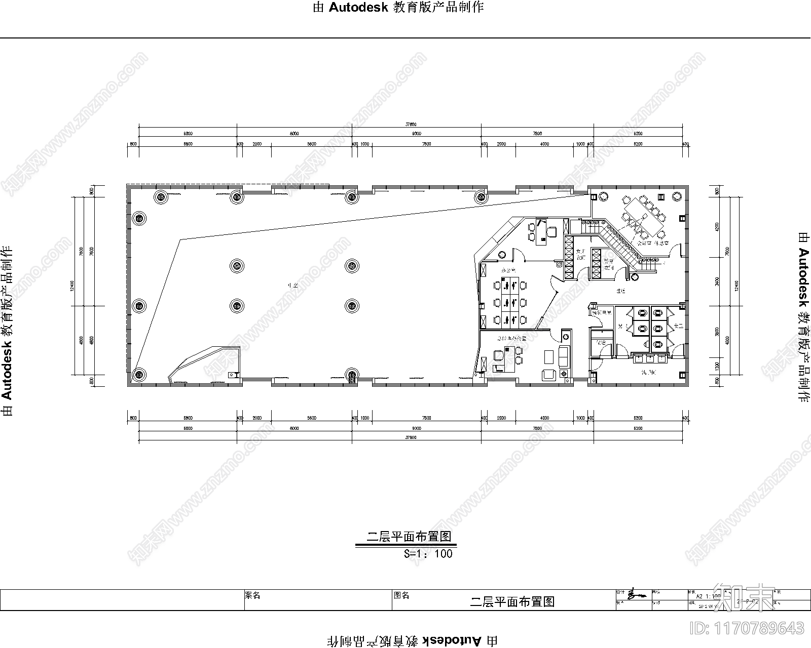 现代售楼处施工图下载【ID:1170789643】