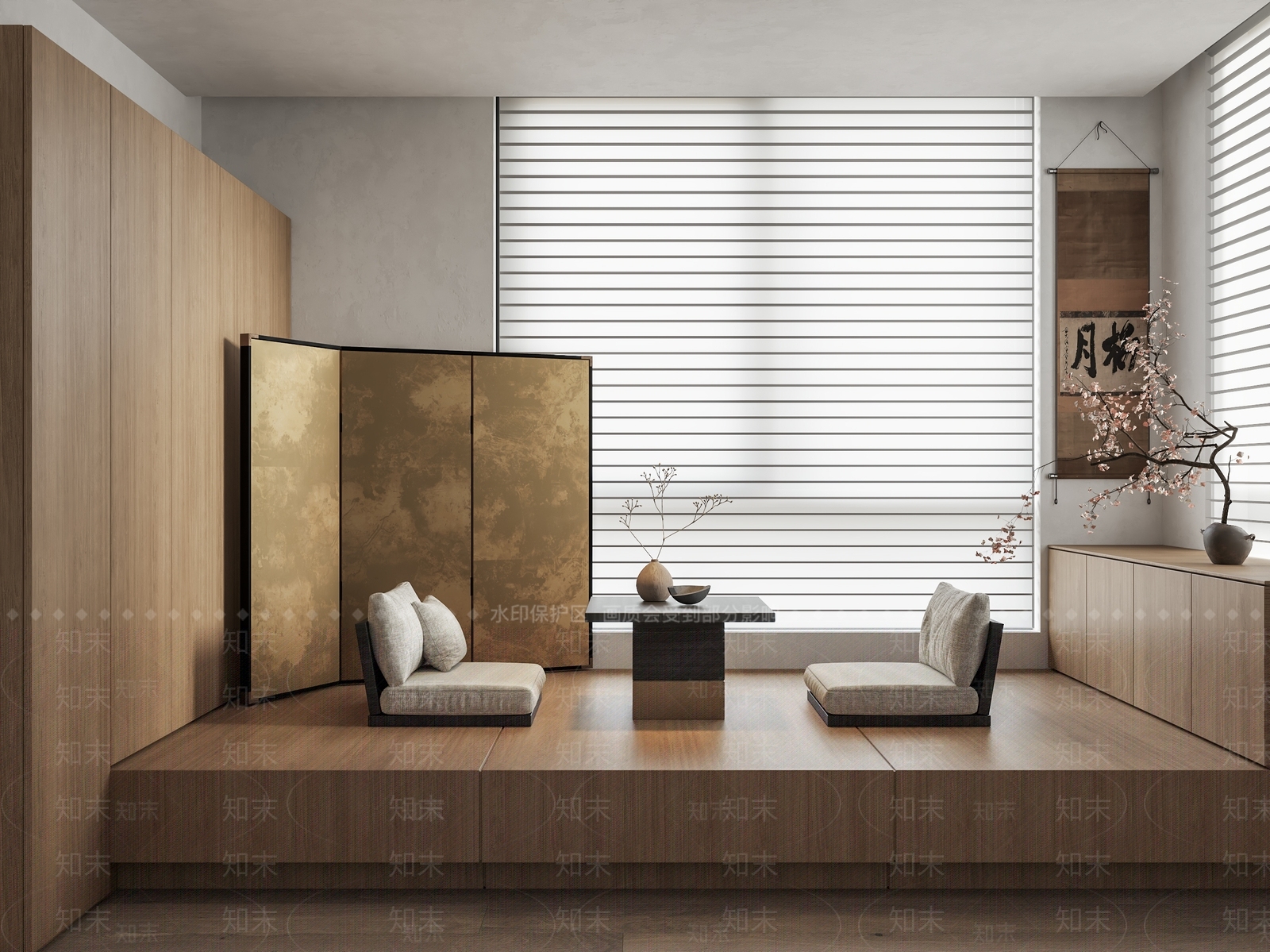 日式茶室3D模型下载【ID:1170791542】