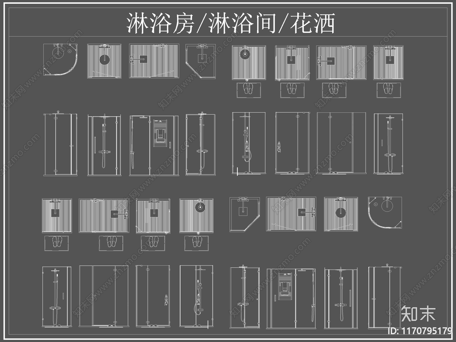 现代卫浴设施cad施工图下载【ID:1170795179】