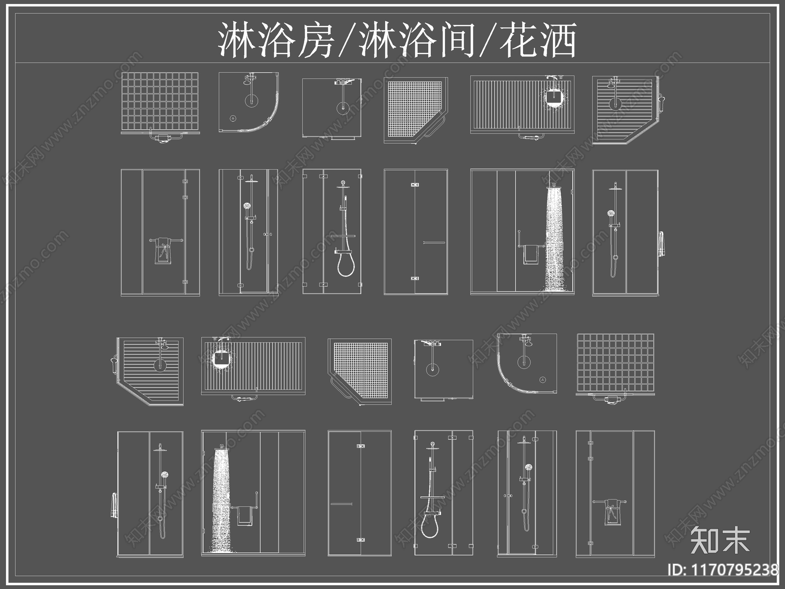 现代卫浴设施cad施工图下载【ID:1170795238】