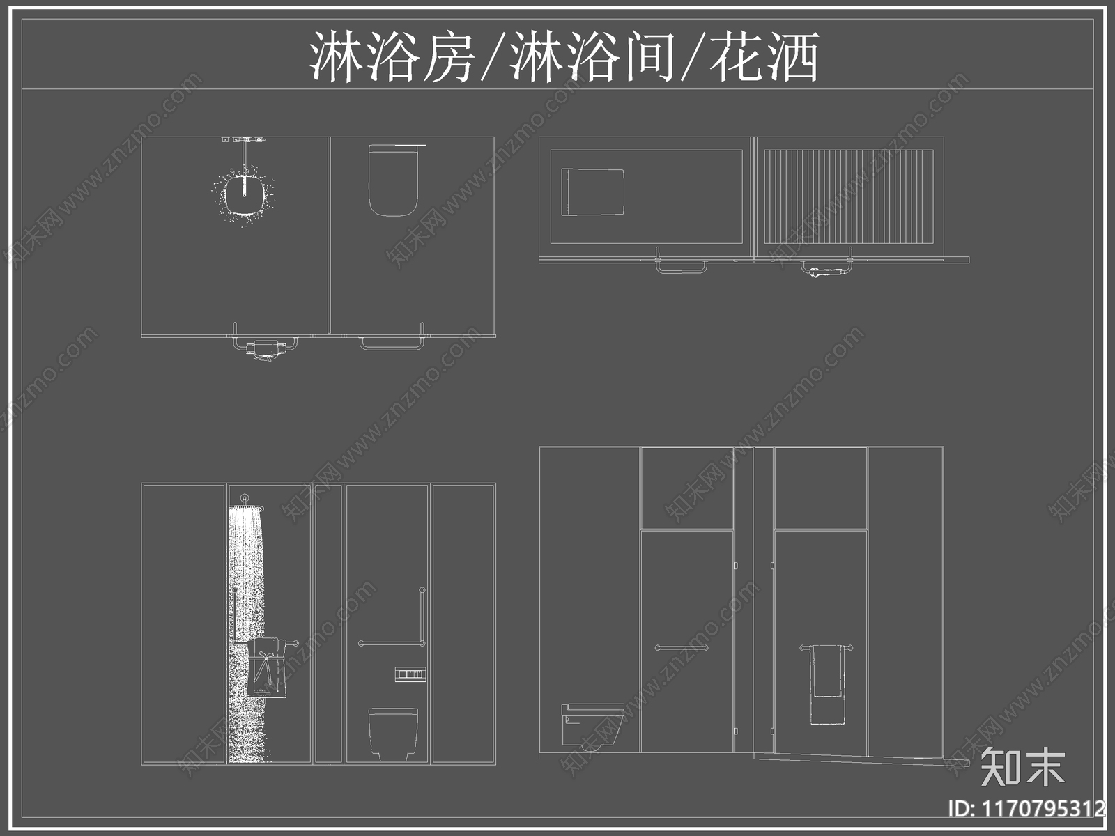 现代卫浴设施cad施工图下载【ID:1170795312】
