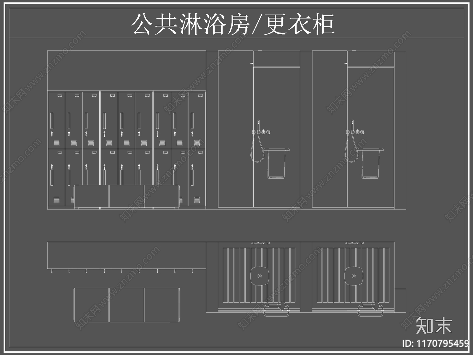 现代卫浴设施cad施工图下载【ID:1170795459】