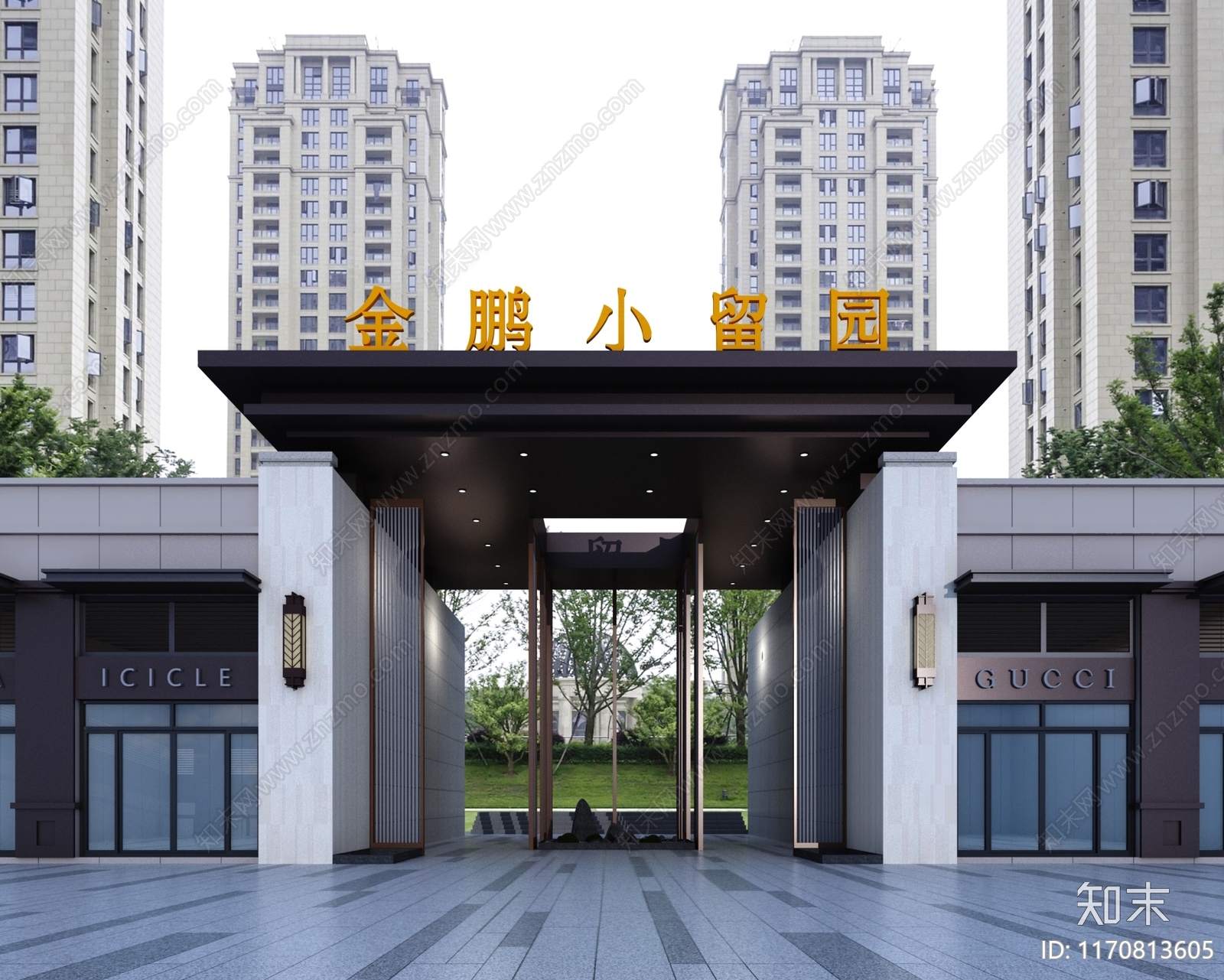 新中式其他商业建筑3D模型下载【ID:1170813605】