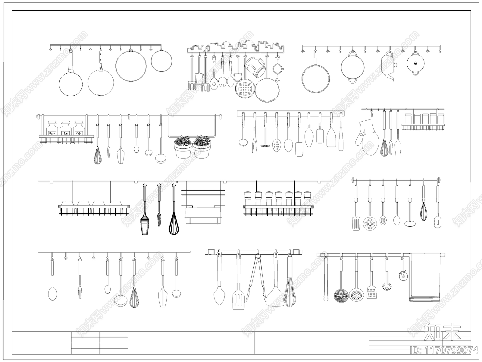 现代综合厨房卫浴设施施工图下载【ID:1170799074】