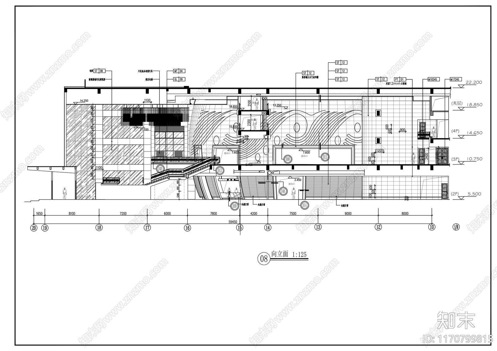 现代剧院cad施工图下载【ID:1170799815】