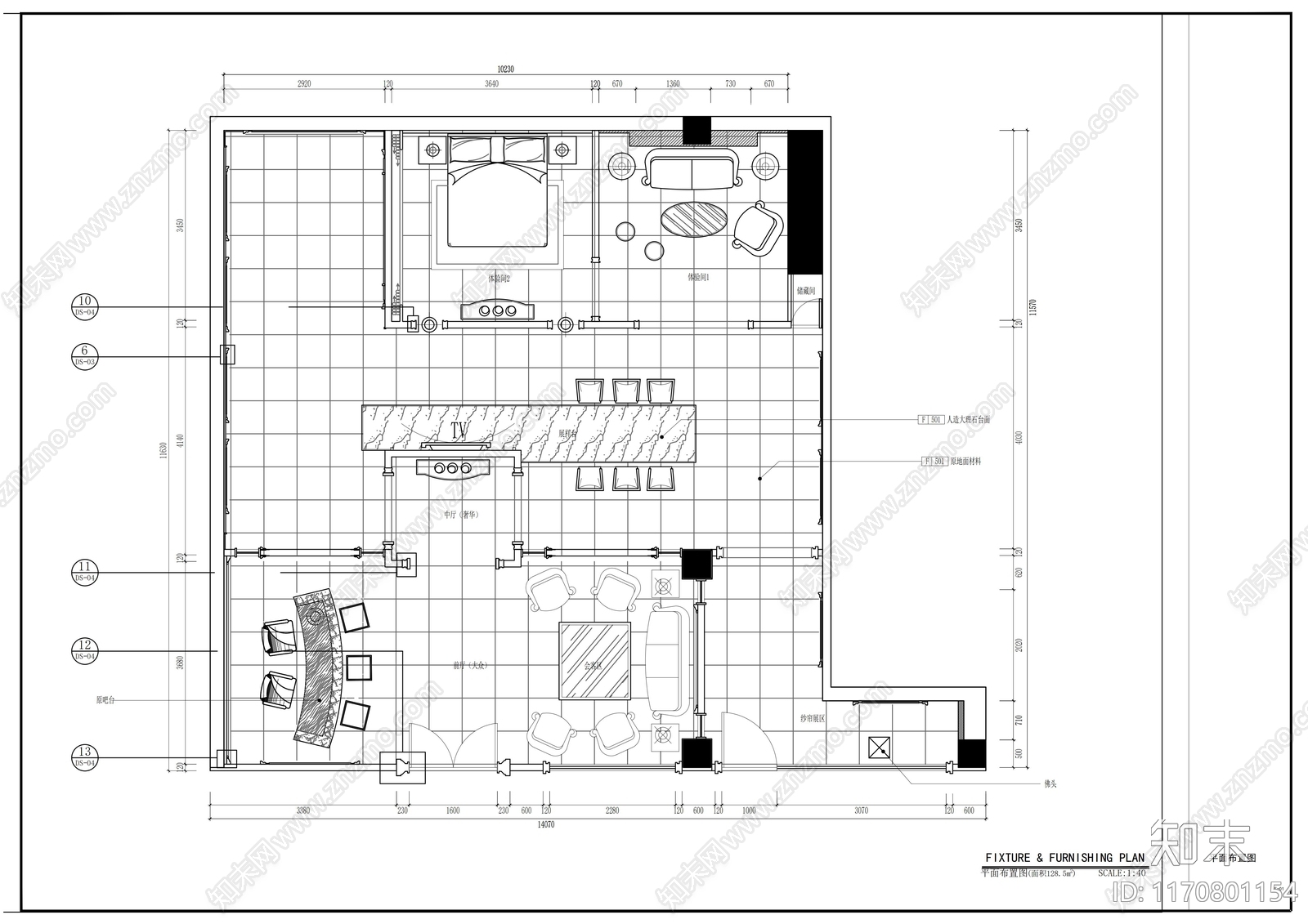 现代其他商业空间cad施工图下载【ID:1170801154】