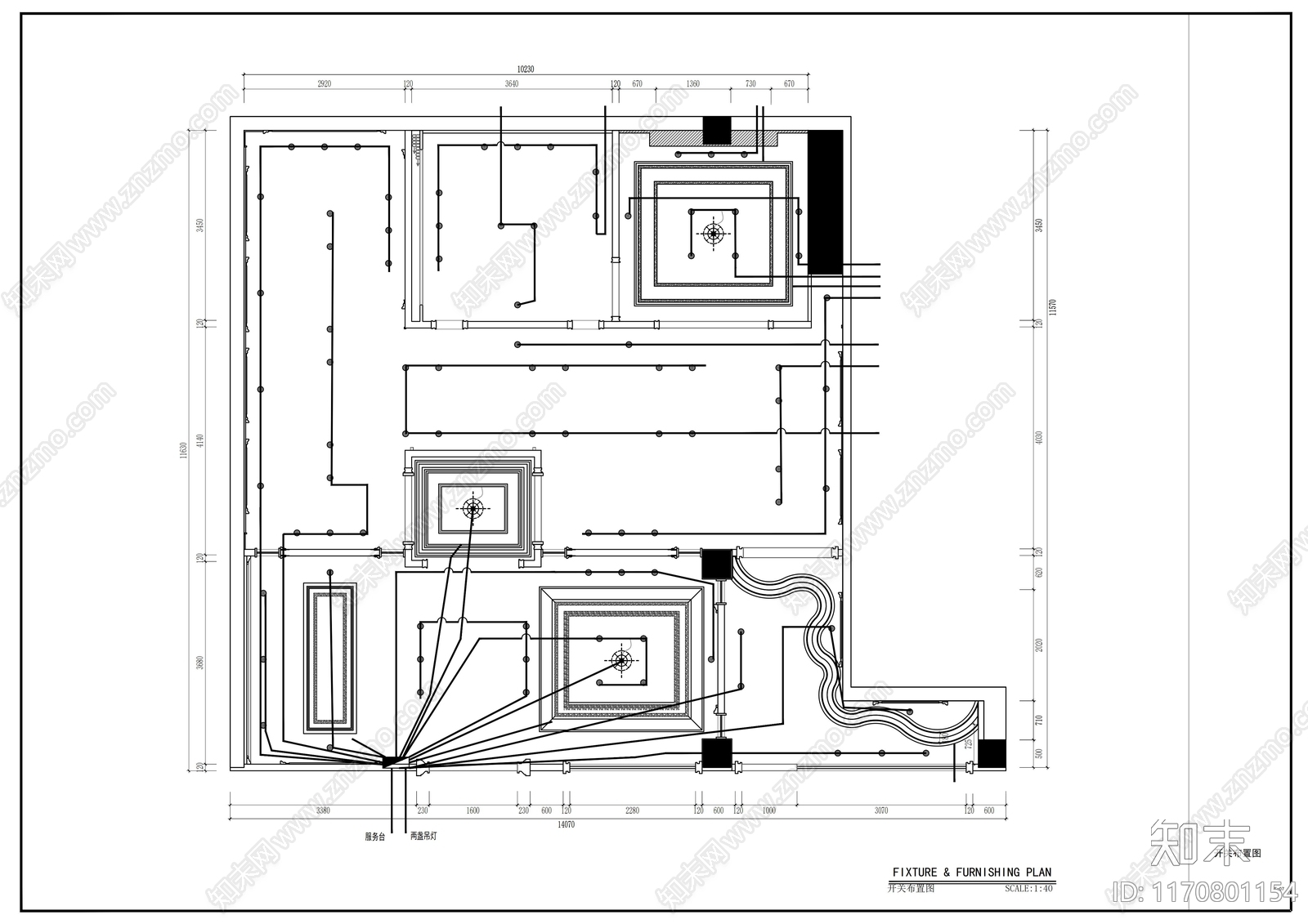 现代其他商业空间cad施工图下载【ID:1170801154】