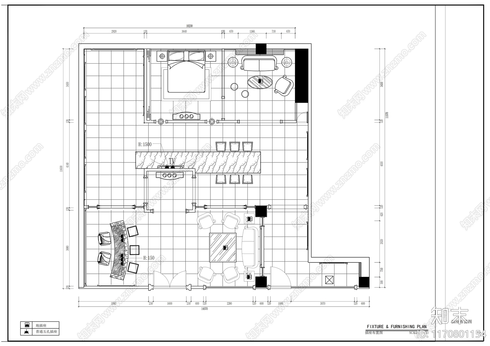 现代其他商业空间cad施工图下载【ID:1170801154】