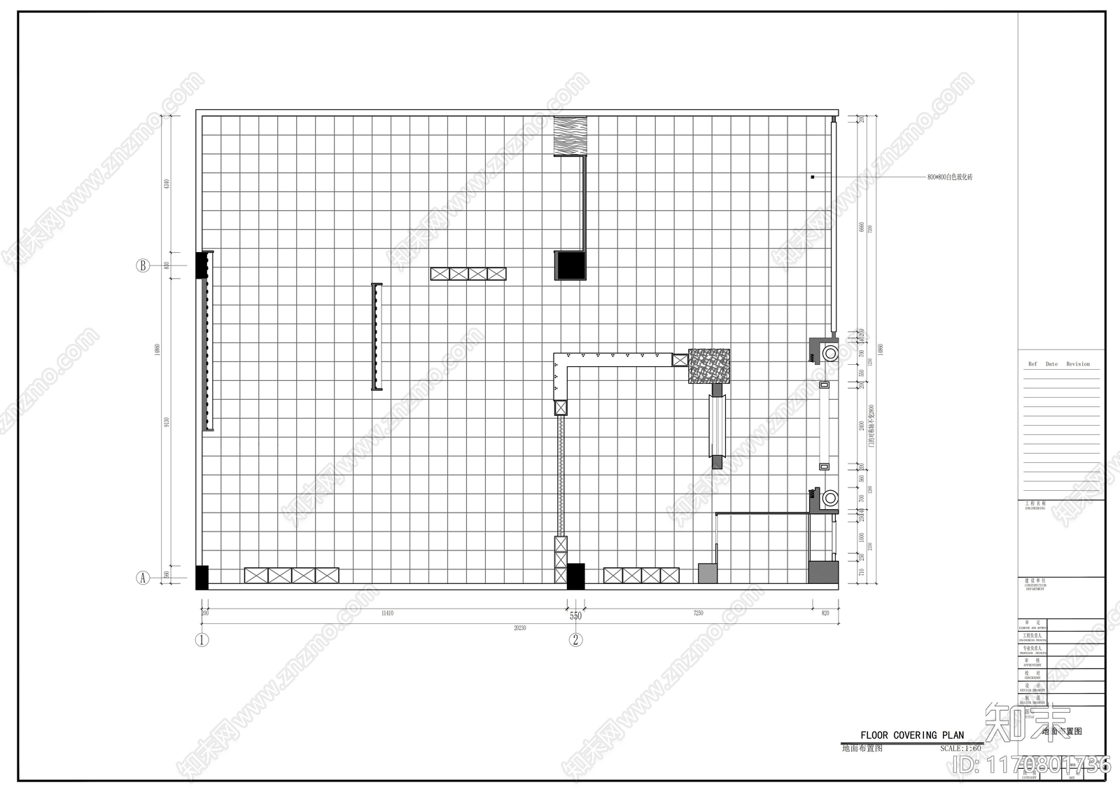 中式其他文化空间cad施工图下载【ID:1170801736】