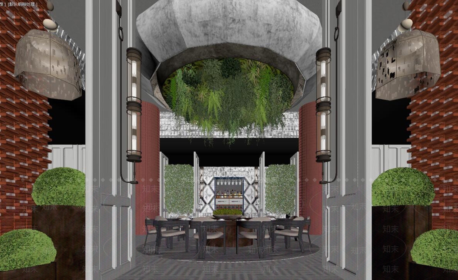 现代中餐厅SU模型下载【ID:1170805093】