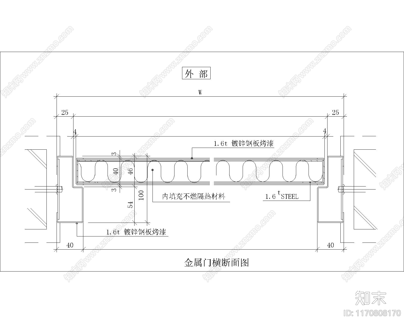 现代门cad施工图下载【ID:1170808170】