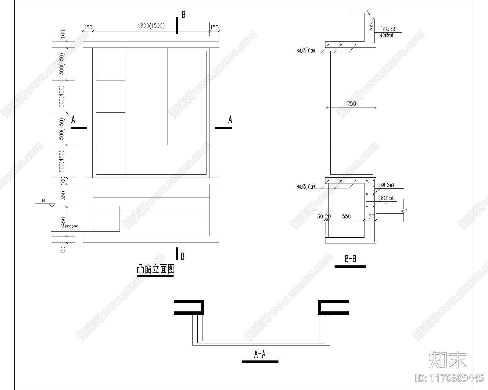 现代窗cad施工图下载【ID:1170809445】