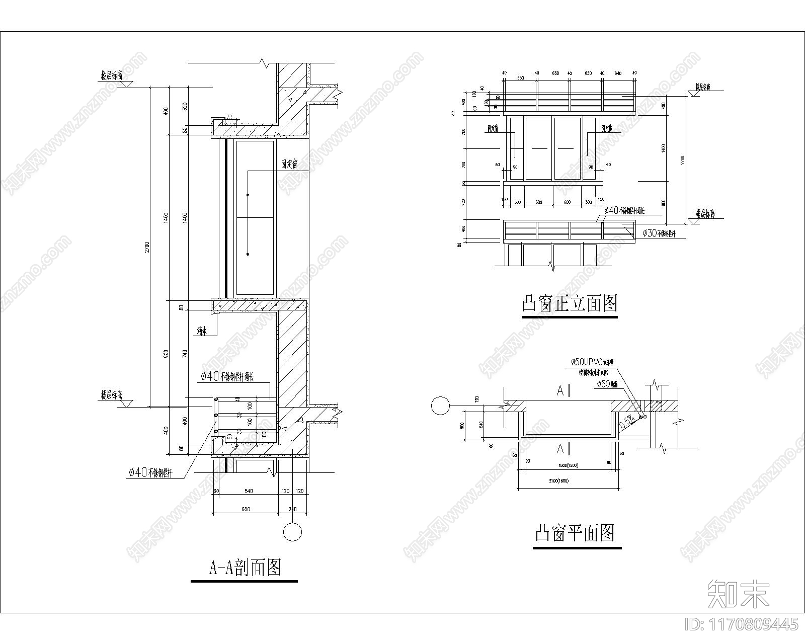 现代窗cad施工图下载【ID:1170809445】