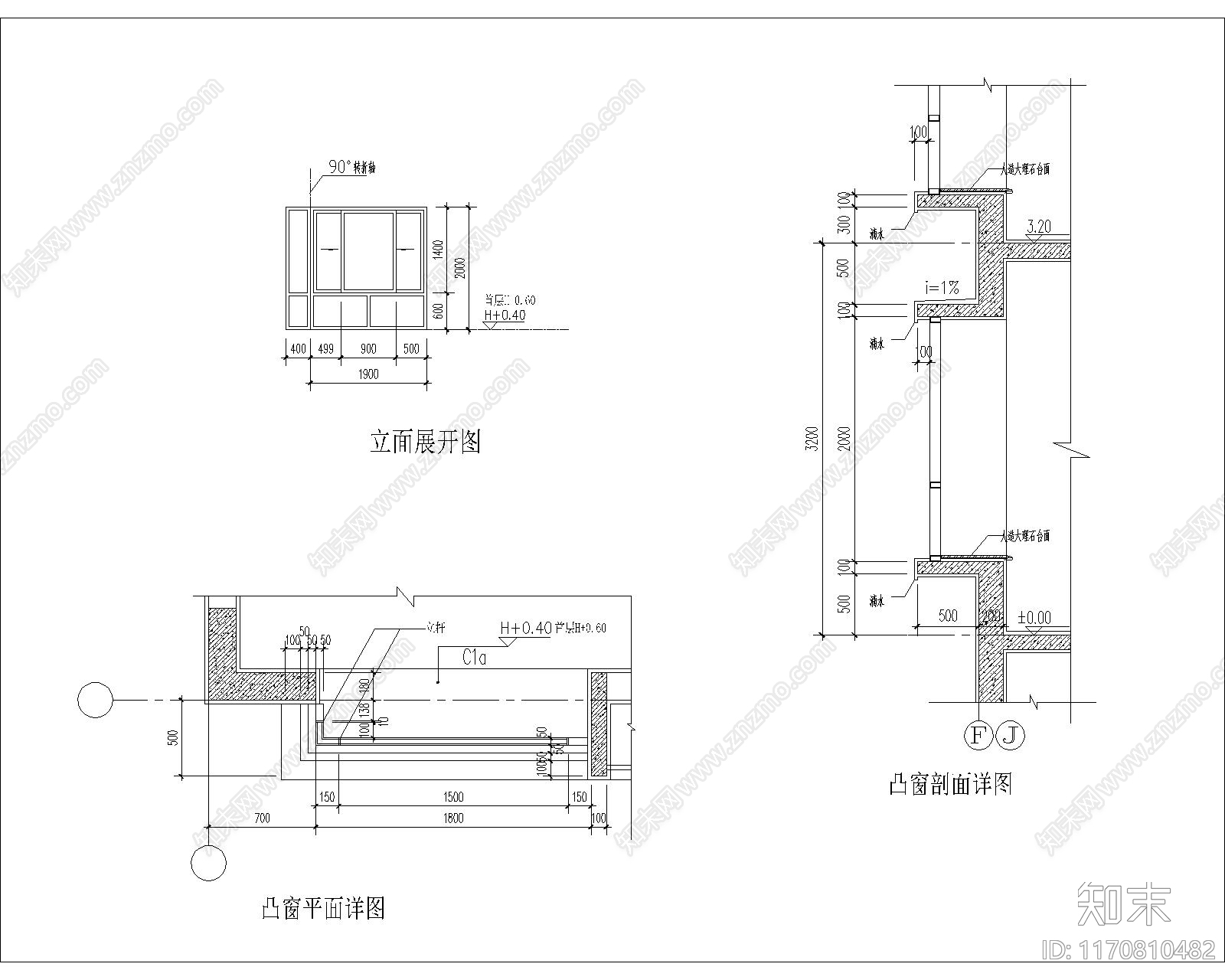 现代窗cad施工图下载【ID:1170810482】