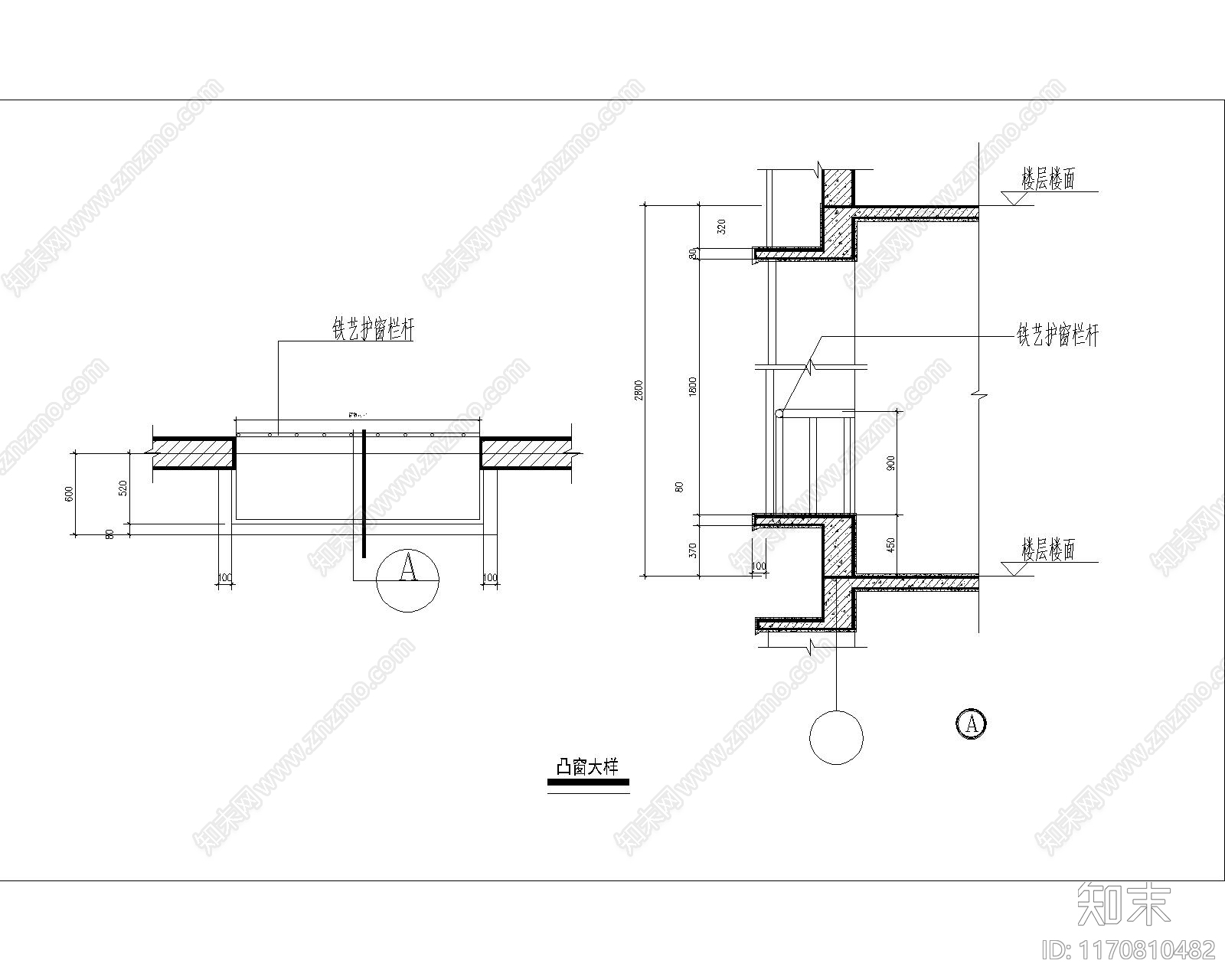 现代窗cad施工图下载【ID:1170810482】