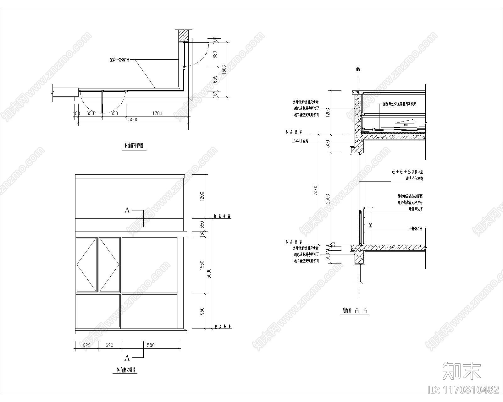 现代窗cad施工图下载【ID:1170810482】
