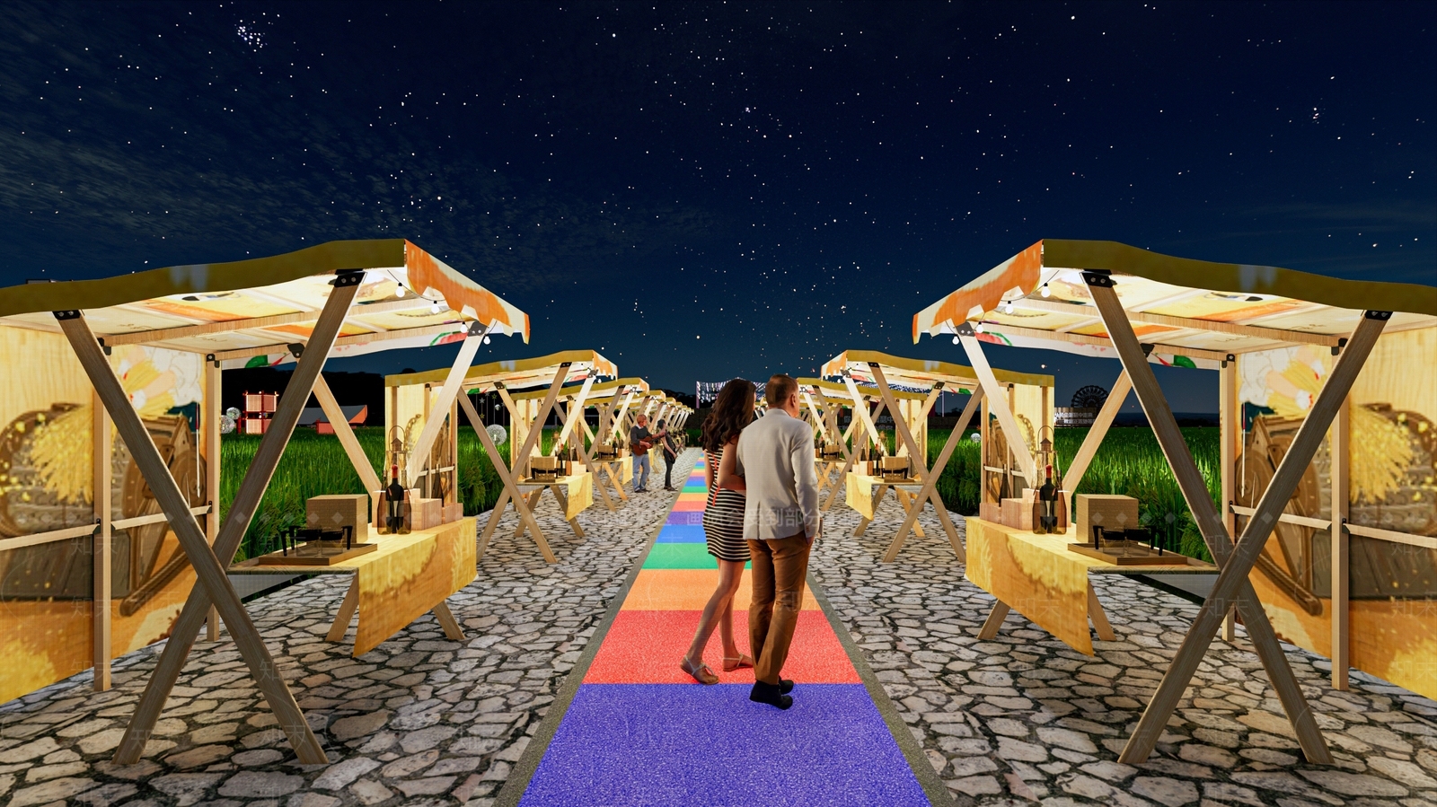 现代新中式乡村公园SU模型下载【ID:1170815029】
